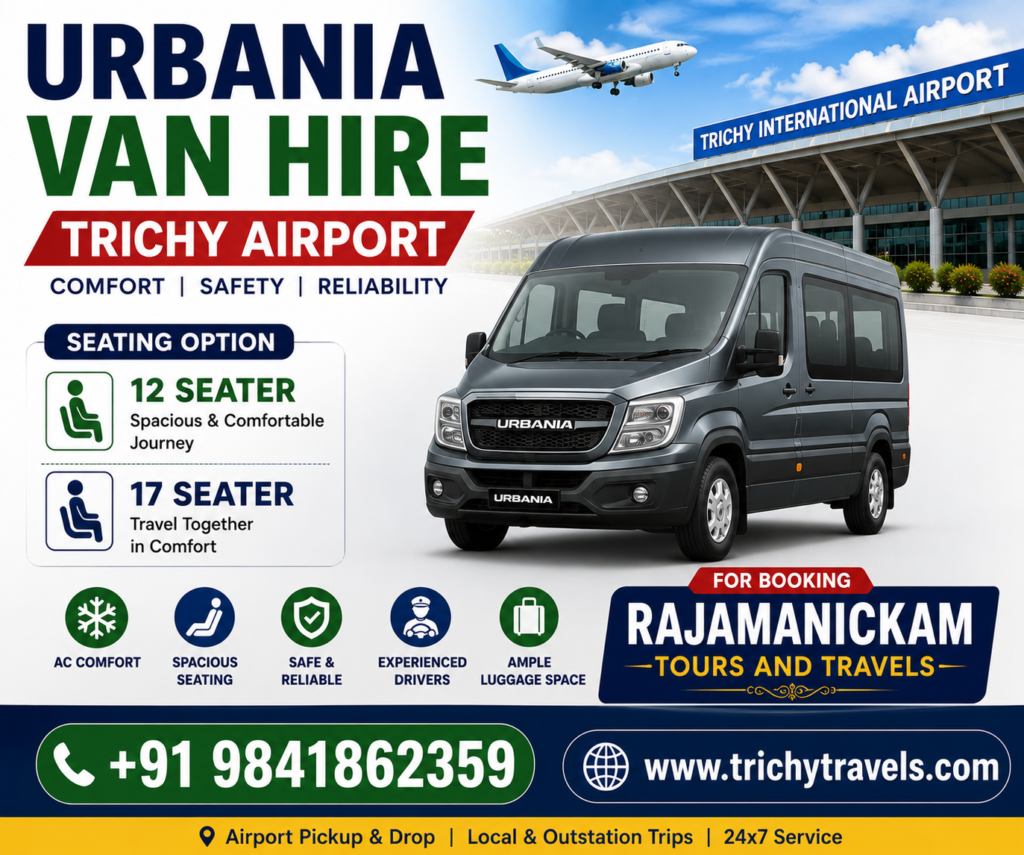 Urbania Van Hire Trichy Airport